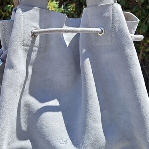 Calvin Klein Gray Suede Tote Bag